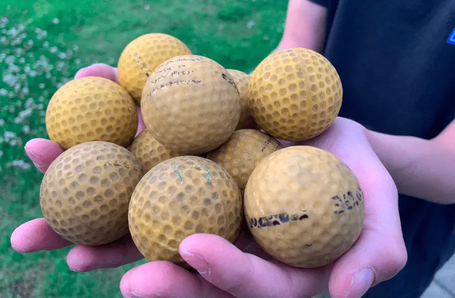 Fake chicken eggs can be golf balls